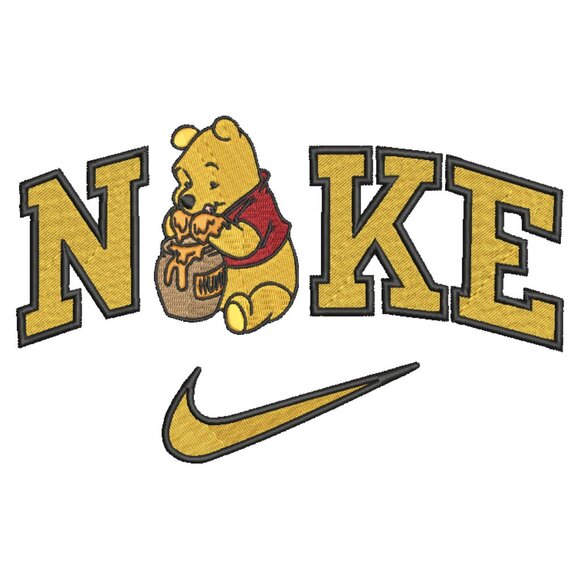 Nike Winnie The Pooh Embroidered Adult Unisex Crewneck Sweatshirt Honey Pot - Picture 16 of 16